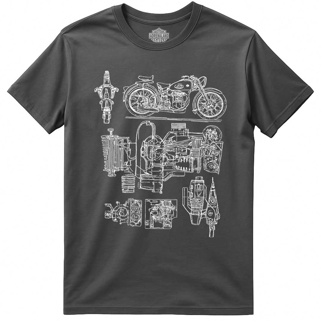 Motorcycle Schematic Art