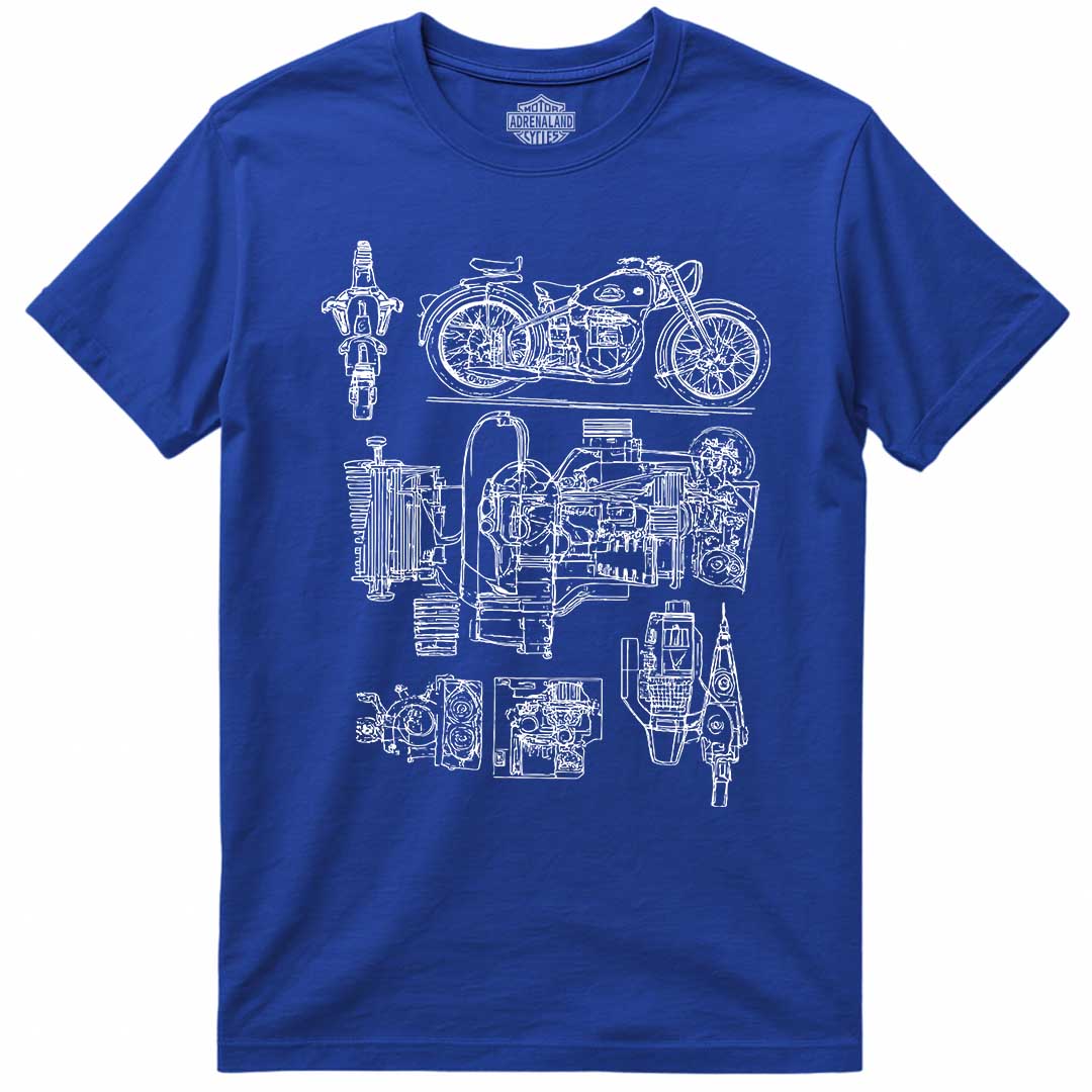 Motorcycle Schematic Art